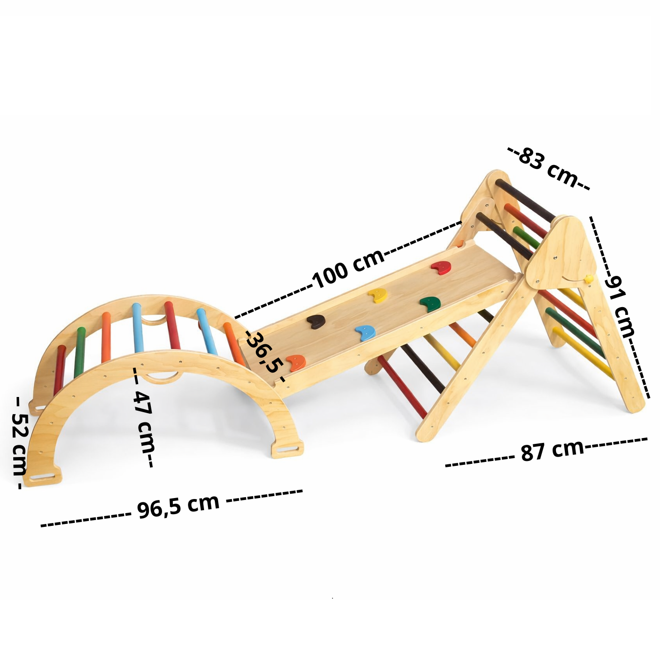 Set Pikler 3 en 1 plegable