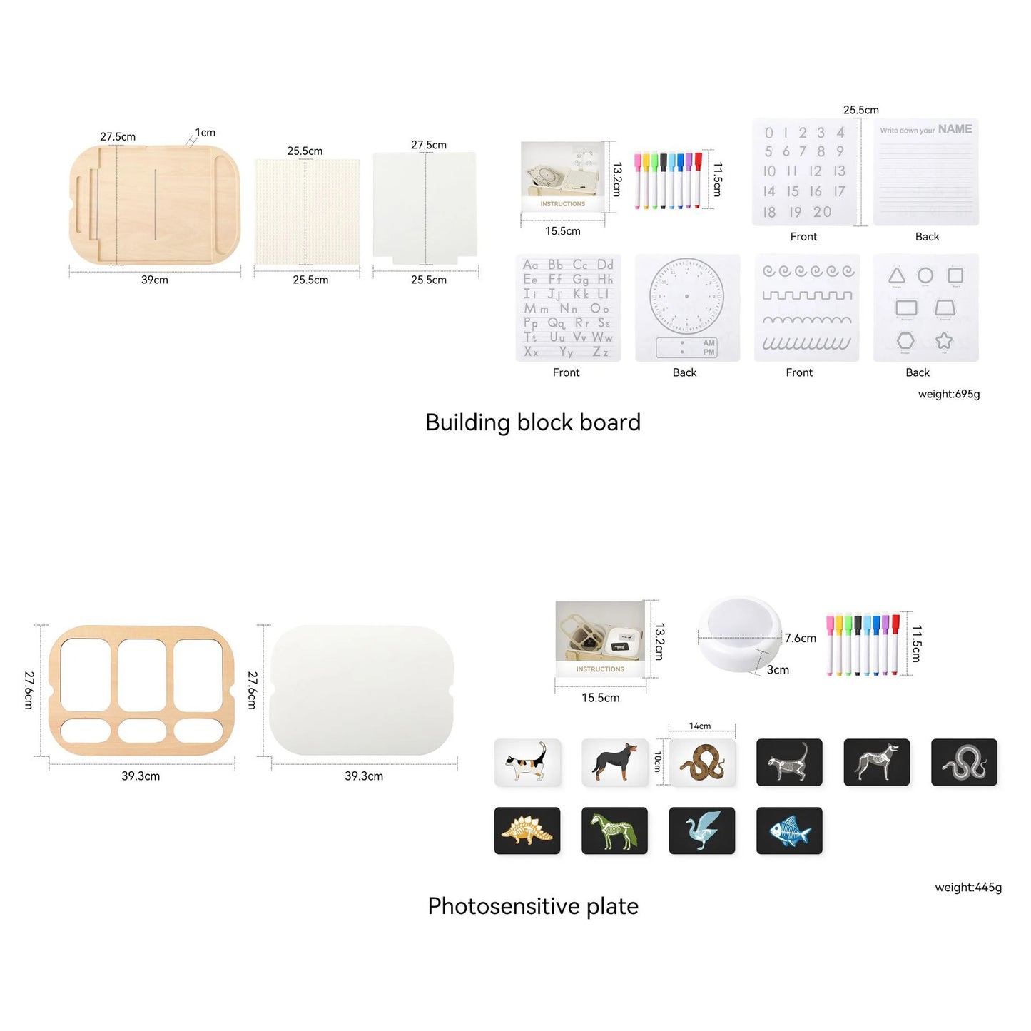 Accesorios para Mesa Sensorial
