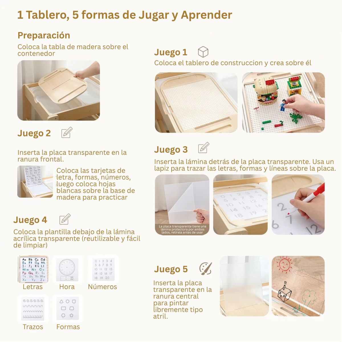 Accesorios para Mesa Sensorial