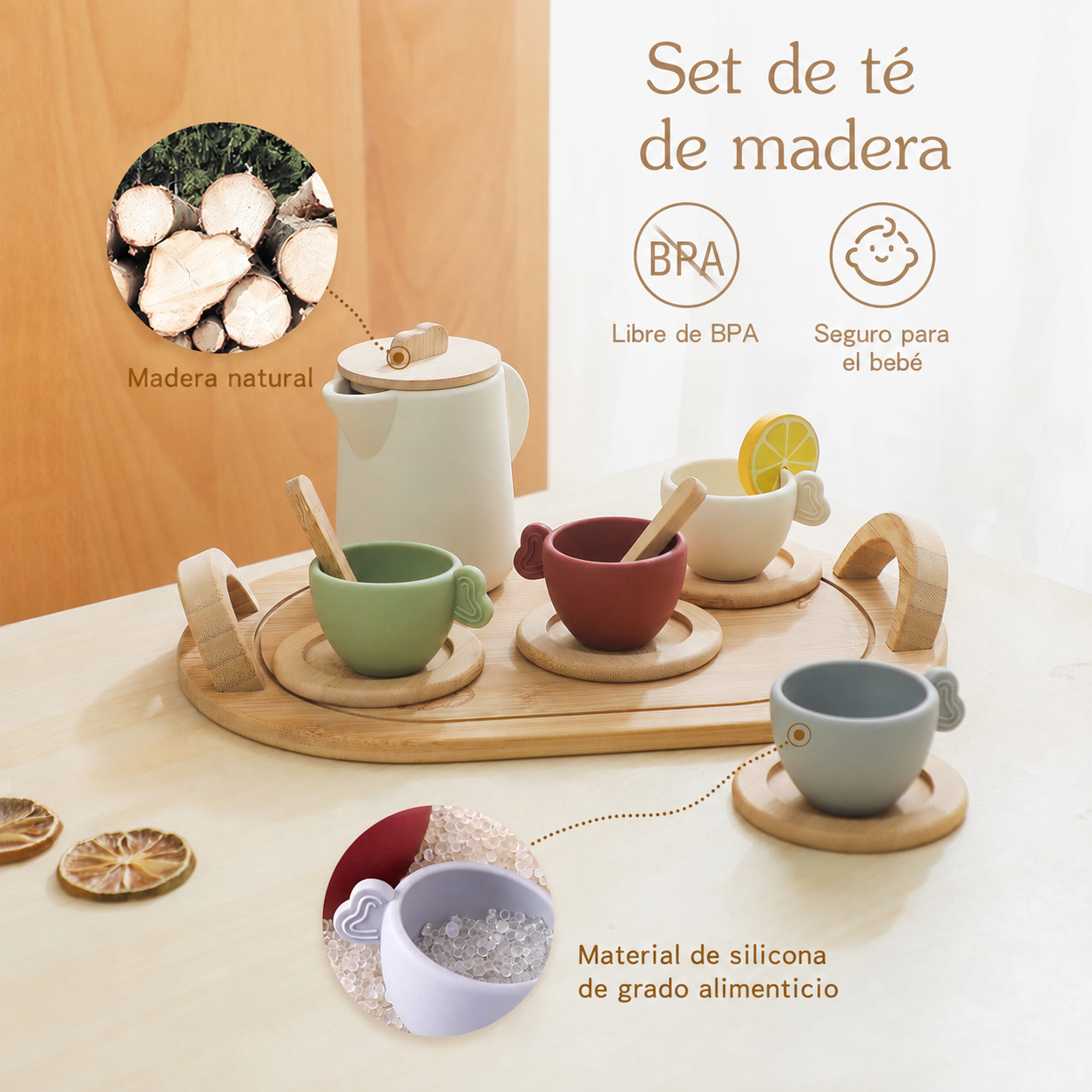 Set de té con bandeja